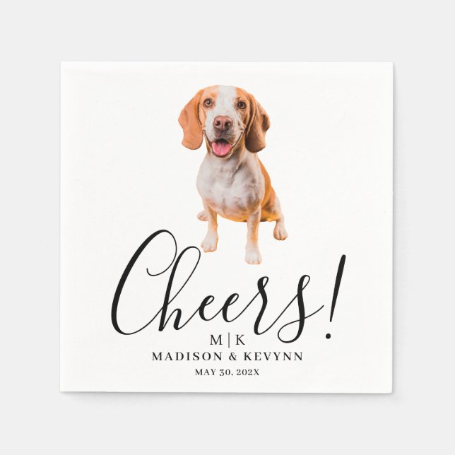 Serviette En Papier Mariage de serviettes de chien (Devant)
