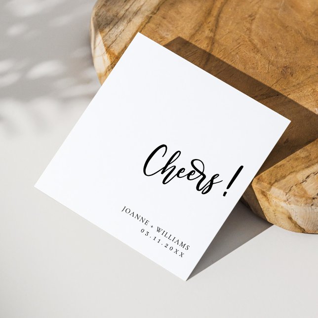 Serviette En Papier Mariage de serviettes personnalisées Décor (Celebrate in Style: Personalized 'Cheers!' Wedding Napkins)