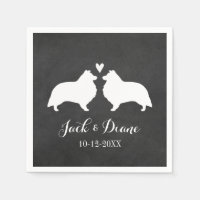 Mariage de Shelties avec Texte Personnalisé