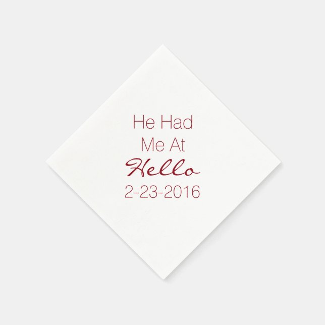 Serviette En Papier Mariage de texte personnalisé Cocktail Napkin (Coin)