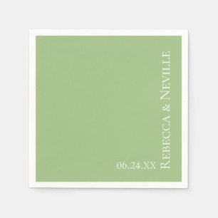 Serviette En Papier Mariage de texte simple et élégant