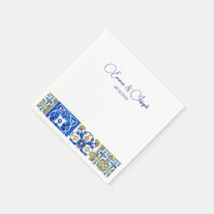 Serviette En Papier Mariage de tuiles modernes été méditerranéen