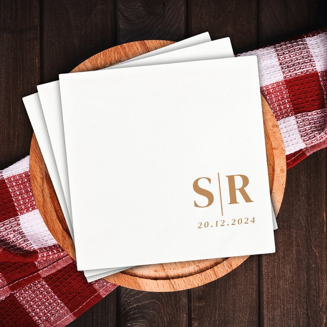 Serviette En Papier Mariage de typographie simple (Créateur téléchargé)