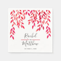 Mariage de vignes d'aquarelle rose chaud