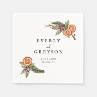 Mariage d'épices botaniques de Noël rustique