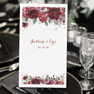 Serviette En Papier Mariage d'Epiphanie Red Peony