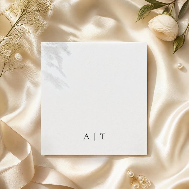 Serviette En Papier Mariage des initiaux des couples de monogrammes mi (Créateur téléchargé)