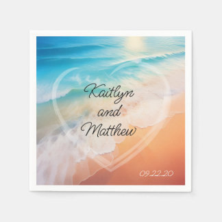 Serviette En Papier Mariage d'été chic