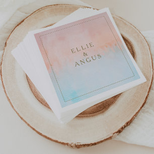 Serviette En Papier Mariage d'été Coucher d'eau