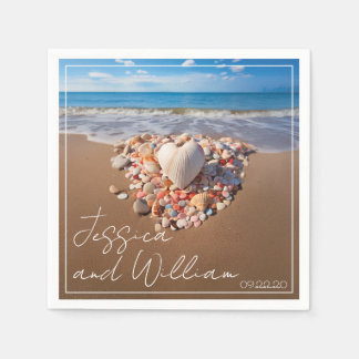Serviette En Papier Mariage d'été romantique