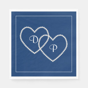 Serviette En Papier Mariage deux coeurs papier serviettes