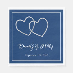 Serviette En Papier Mariage deux coeurs papier serviettes