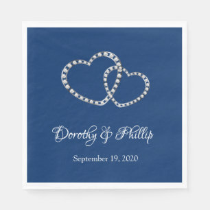 Serviette En Papier Mariage deux coeurs papier serviettes