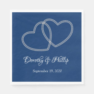 Serviette En Papier Mariage deux coeurs papier serviettes