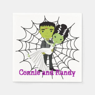 Serviette En Papier Mariage d'Halloween Napkin