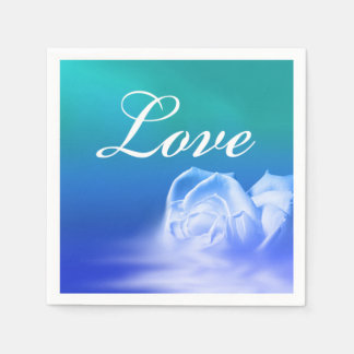Serviette En Papier Mariage d'hiver Couleurs Aimer Rose