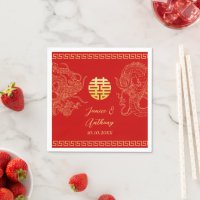 Mariage dragon phénix réception rouge chinois
