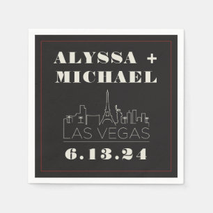 Serviette En Papier Mariage du casino de Las Vegas Skyline