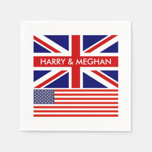 Serviette En Papier Mariage du drapeau anglais-américain de l'Union Ja