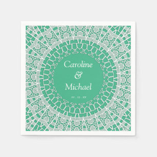 Serviette En Papier Mariage du parti White Lace