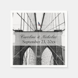 Serviette En Papier Mariage du pont de New York City Brooklyn