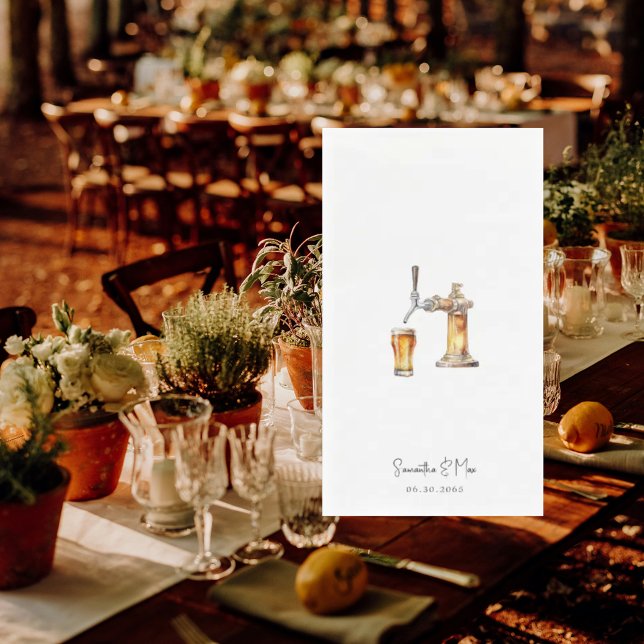 Serviette En Papier Mariage du robinet de bière (Créateur téléchargé)