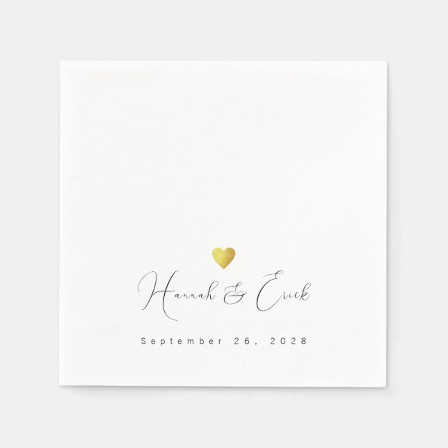 Serviette En Papier Mariage élégant (Devant)