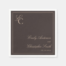 Mariage Élégant Brun Classique