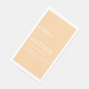 SERVIETTE EN PAPIER MARIAGE ÉLÉGANT CLASSIQUE MODERNE PERSONNALISÉ DE 