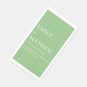 SERVIETTE EN PAPIER MARIAGE ÉLÉGANT CLASSIQUE MODERNE PERSONNALISÉ STY