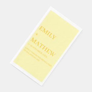 SERVIETTE EN PAPIER MARIAGE ÉLÉGANT CLASSIQUE MODERNE PERSONNALISÉ STY