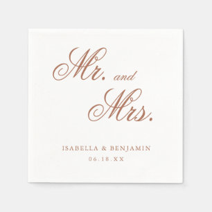 Serviette En Papier Mariage Élégant Formel Terracotta Traditionnel
