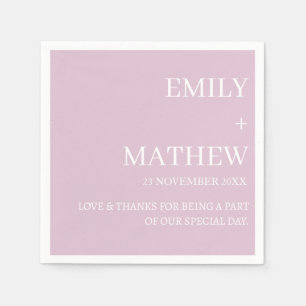 SERVIETTE EN PAPIER MARIAGE ÉLÉGANT MODERNE PERSONNALISÉ CLASSIQUE STY