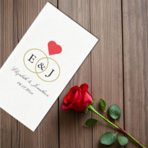 Serviette En Papier Mariage Entwin Rings