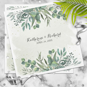 Serviette En Papier Mariage Eucalyptus Garden