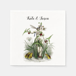 Serviette En Papier Mariage Fairy Jardin magique Flowers & Créatures