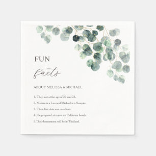 Serviette En Papier Mariage Faits Amusants sur le Eucalyptus Vert Doré