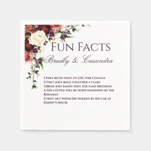 Serviette En Papier Mariage Fall Floral White Fun Fun Facts