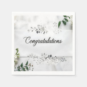 Serviette En Papier Mariage Félicitations Papier Napkin