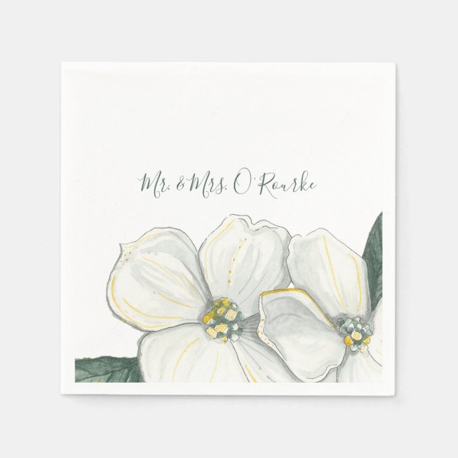 Serviette En Papier Mariage & Fête des mariées Cocktail serviettes (Devant)