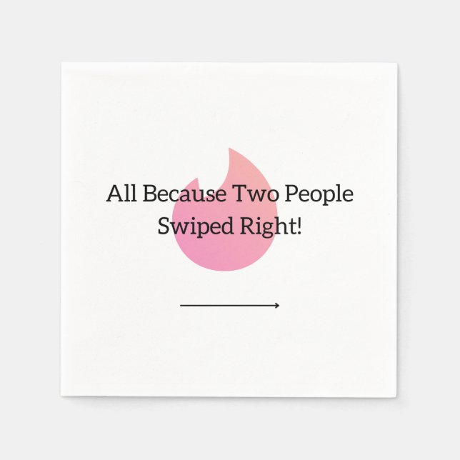 Serviette En Papier Mariage/Fiançailles essuyé à droite serviettes (Devant)