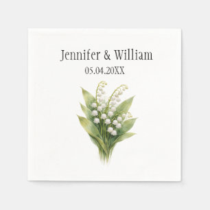 Serviette En Papier Mariage Fleur Blanche de Muguet