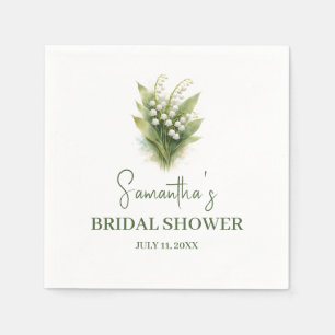 Serviette En Papier Mariage Fleur de Mai Blanc Floral