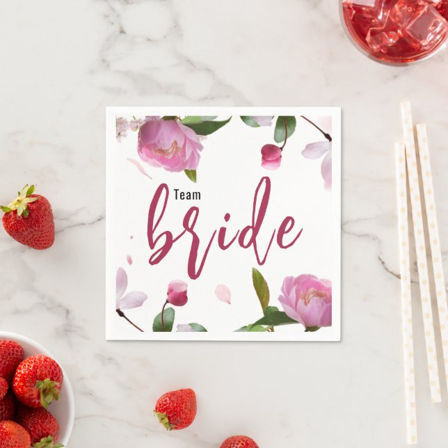 Serviette En Papier Mariage Fleurs Multi Shower (En situation)