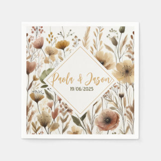 Serviette En Papier Mariage floral