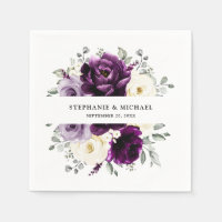 Mariage floral blanc blanc blanc blanc de prune d'