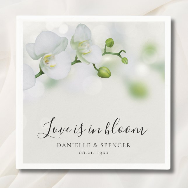 Serviette En Papier Mariage floral de l'orchidée (Floral Wedding Napkins)