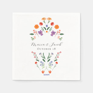 Serviette En Papier Mariage floral du jardin secret