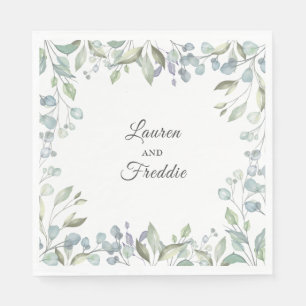 Serviette En Papier Mariage floral Lilac Watercolor