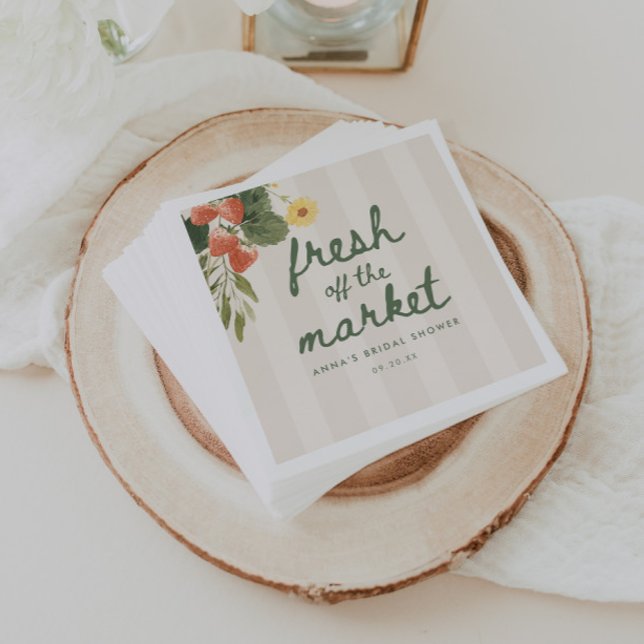 Serviette En Papier Mariage Floral Moderne Frais du Marché (Créateur téléchargé)